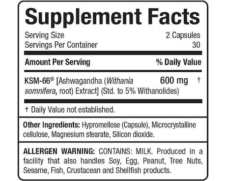 Allmax KSM-66, 60 cápsulas vegetales