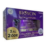 Bioxcin Volumizing Shampoo with Collagen & Biotin - 3x300ml - Nourishes & Thickens Hair