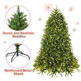 Premium Hinged Artificial Fir Christmas Tree with LED Lights