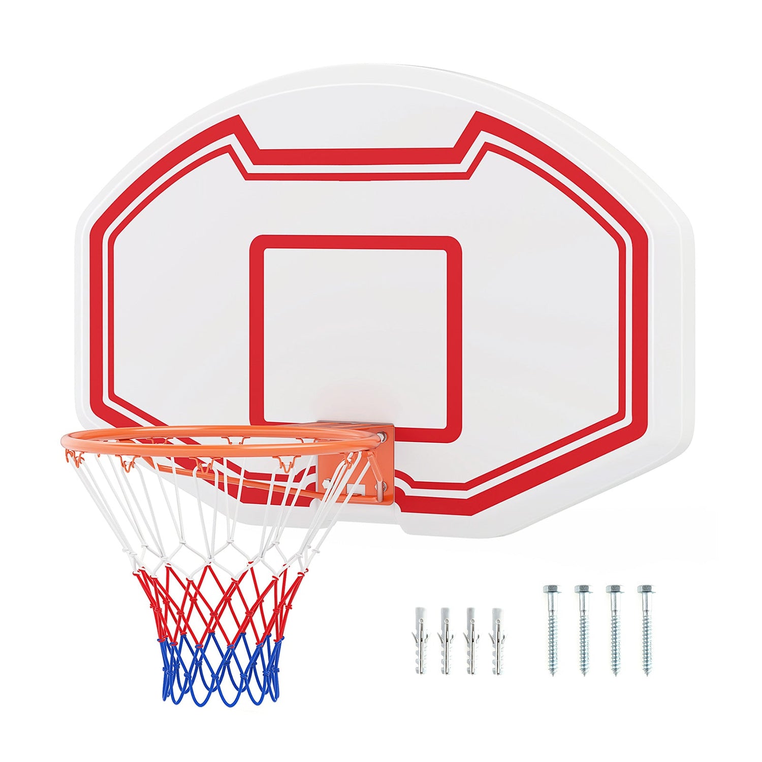 Canasta de baloncesto grande de pared con tablero inastillable