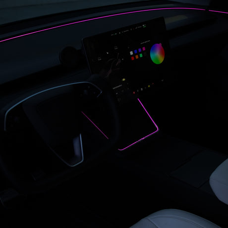 Laser-Carved Ambient Light for Model Y Juniper Wireless Charging Port | TESERY