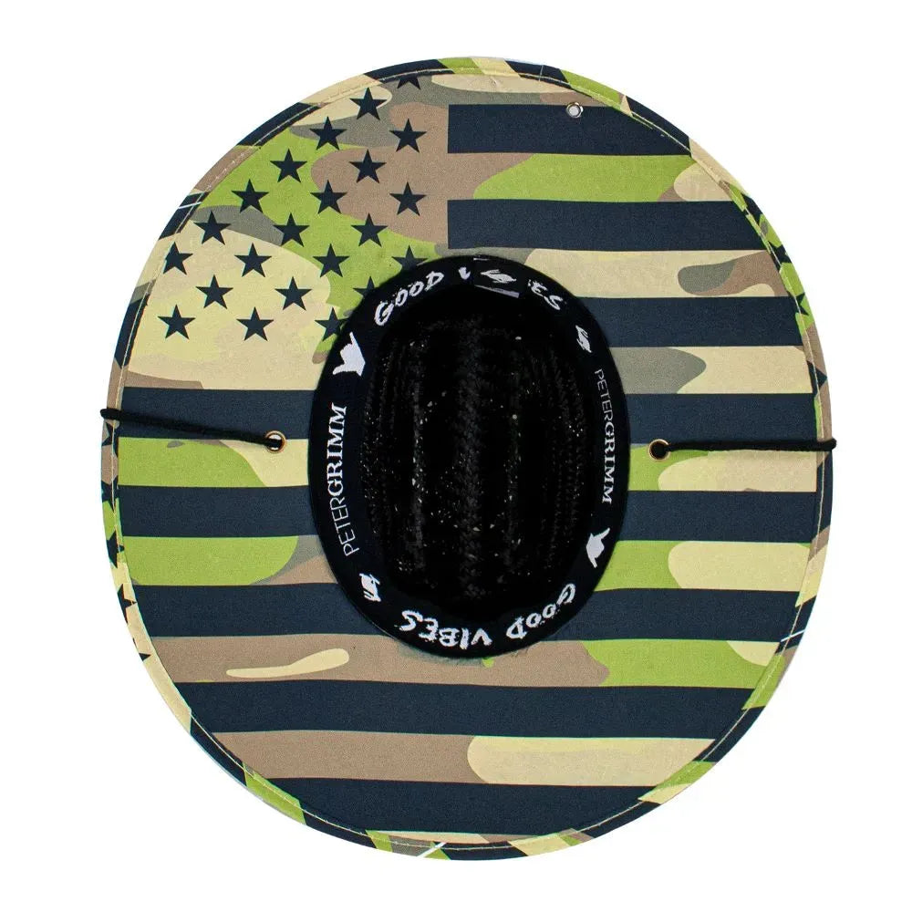 Peter Grimm Liberty - Sombrero de paja tipo salvavidas Rush
