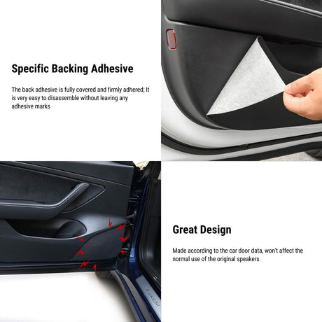 Leather Door Protector Anti-Kick  Mat for Tesla Model Y 2020-2025.03