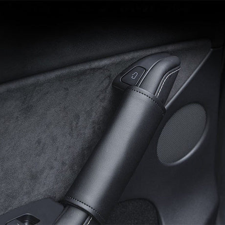 Leather Inner Door handle Cover for Tesla Model 3 Model Y (4 pcs)