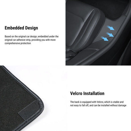 Leather Rear Door Sill Protector for Tesla Model Y 2020-2025.03