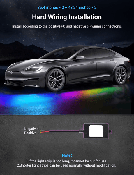 LED Chassis Ambient Lights for Tesla Model 3/Y (4PCS)
