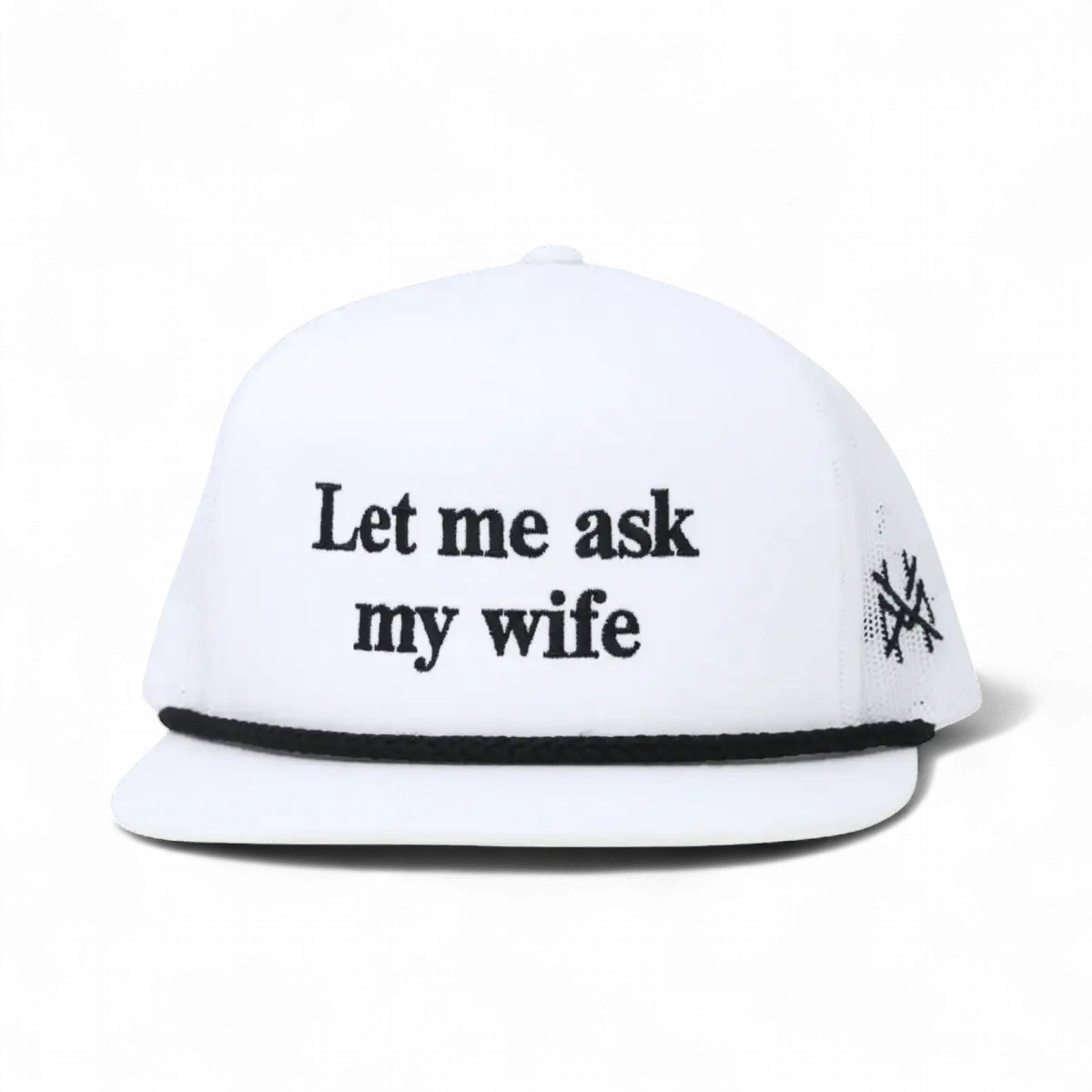 Gorra ajustable de "Déjame preguntarle a mi esposa"