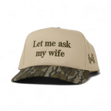Gorra ajustable de "Déjame preguntarle a mi esposa"