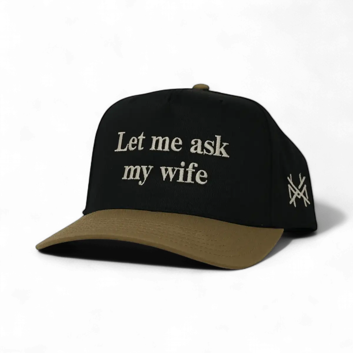 Gorra ajustable de "Déjame preguntarle a mi esposa"