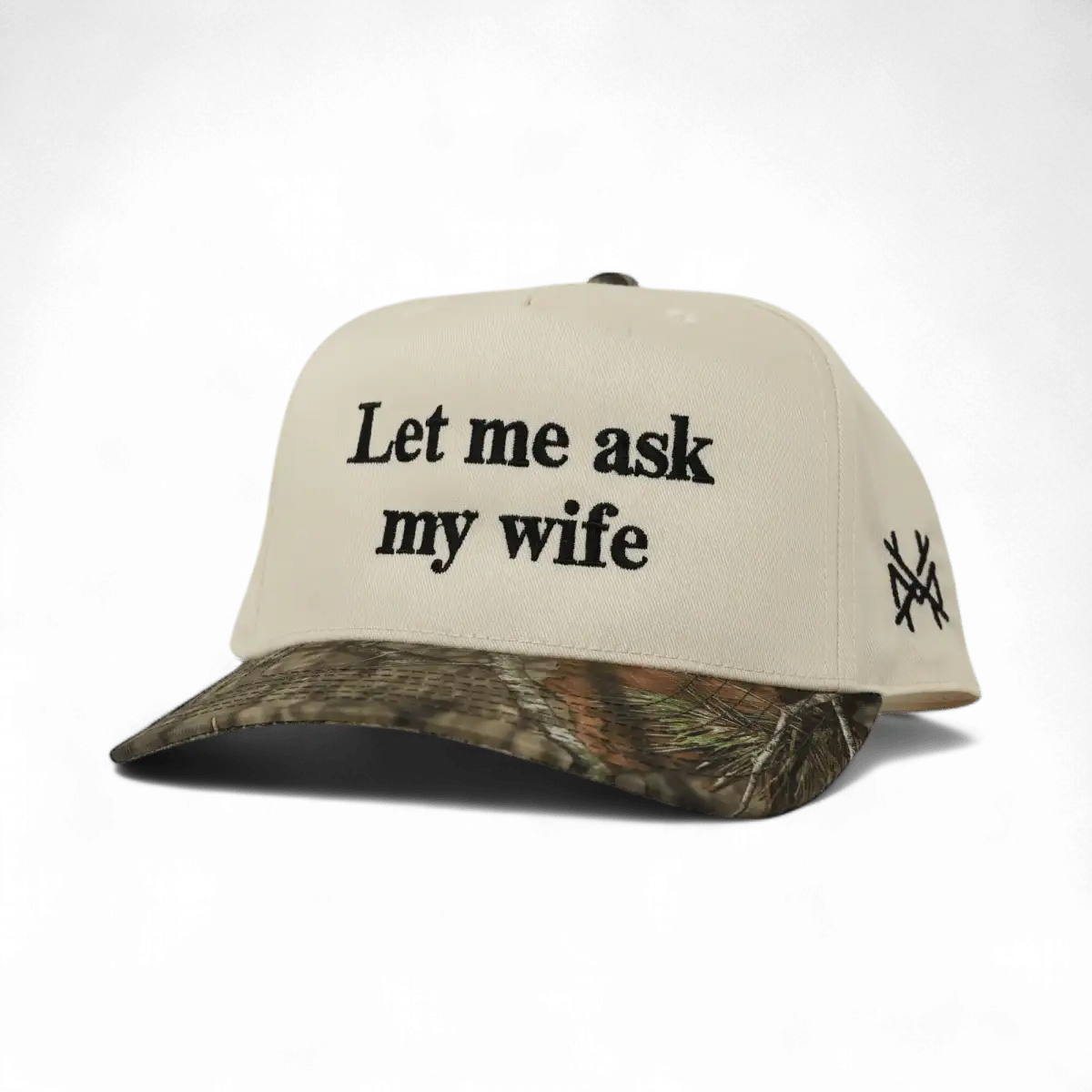 Gorra ajustable de "Déjame preguntarle a mi esposa"