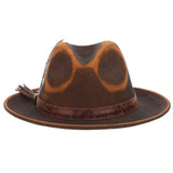 Scala Woodstock - Sombrero fedora de fieltro de lana suave desgastado