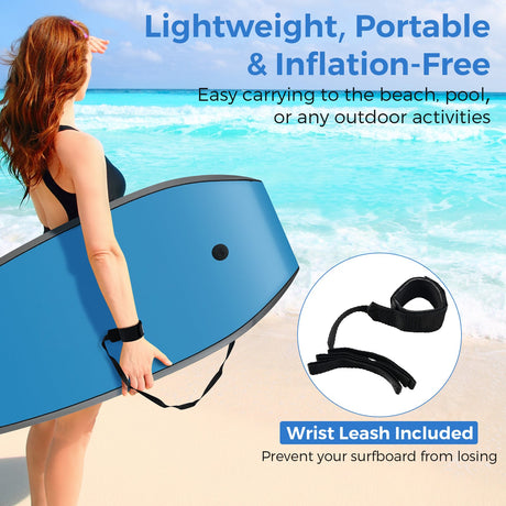 Tabla de Bodyboard ligera de 33/37/41 pulgadas con núcleo EPS, cubierta XPE y fondo HDPE
