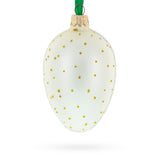 Santa Holding Candle Glass Egg Ornament 4 Inches