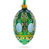 1908 Alexander Palace Royal on Green Egg Glass Ornament 4 Inches