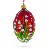 1898 Lilies of the Valley Royal Egg Glass Ornament 4 Inches