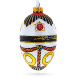 Coat of Arms Royal Egg Glass Christmas Ornament 4 Inches