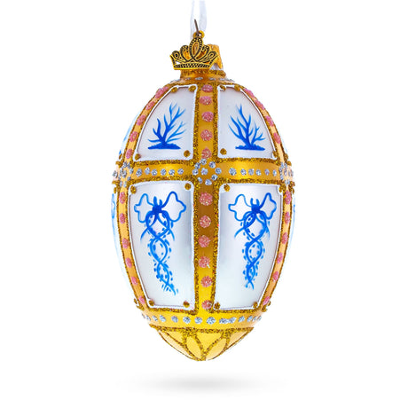 1899 Kelch 12 Panel Royal Egg Glass Ornament 4 Inches