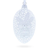 Winter Bells Egg Glass Ornament 4 Inches