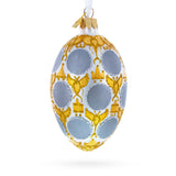1913 Romanov Tercentenary Royal Glass Egg Ornament 4 Inches