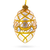 Diamond Drops on Pink Glass Egg Ornament 4 Inches