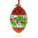 Berries on the Branch Glass Egg Ornament 4 Inches