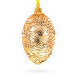 Jeweled Waves on Champagne Glass Egg Ornament 4 Inches