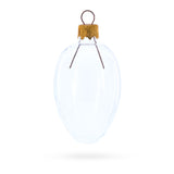Set of 6 Clear Mini Glass Egg Ornaments 2.9 Inches