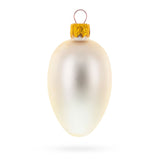 Set of 6 Champagne Mini Glass Egg Ornaments 2.9 Inches