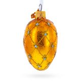 Coronation Royal Mini Blue Glass Egg Ornament 2.9 Inches