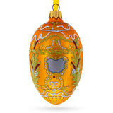 1903 Peter The Great Imperial Glass Egg Ornament 4 Inches