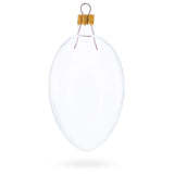 Set of 6 Clear Glass Egg Ornaments DIY Craft 4 Inches