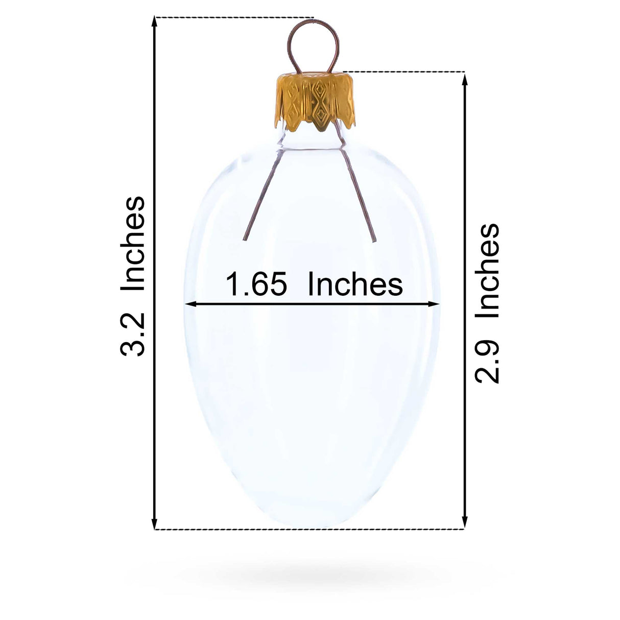 Set of 6 Matte Blue  Mini Glass Egg Ornaments 2.9 Inches