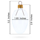 Pearl White with Pink Blossom Tree Design Mini Glass Egg Ornament 2.9 Inches