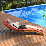 Tumbona plegable para patio con asiento acolchado de doble cara