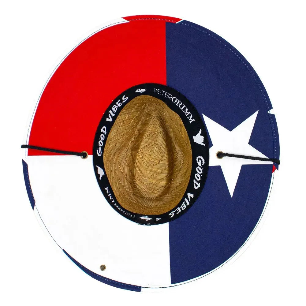 Sombrero de salvavidas de paja de centeno Peter Grimm Lone Star State