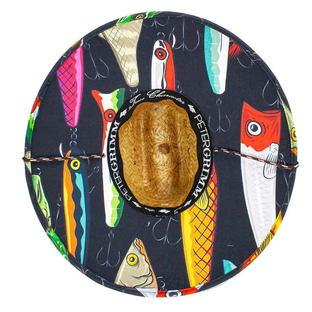 Peter Grimm Lures - Sombrero de paja estilo salvavidas