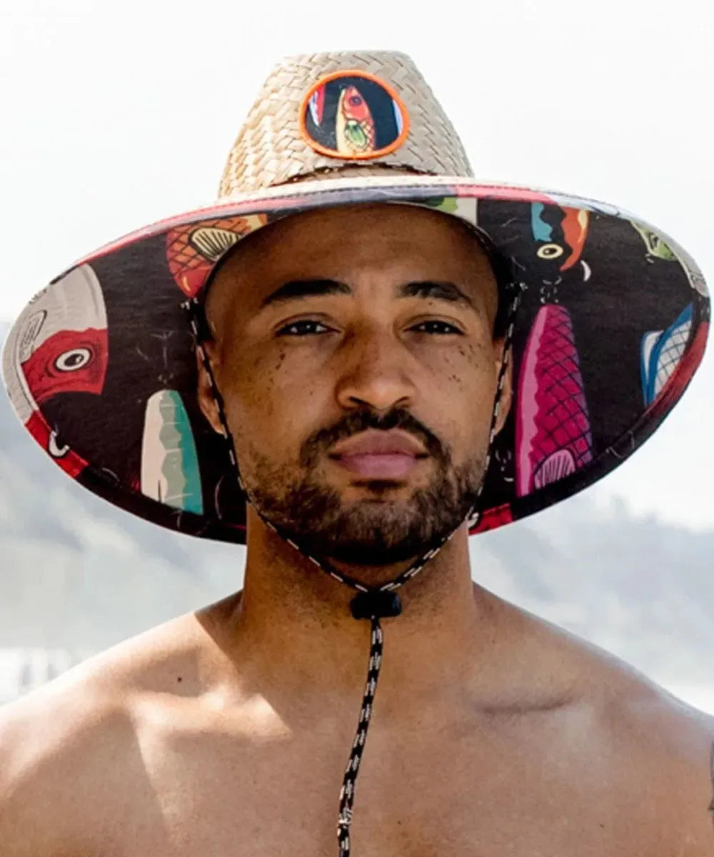 Peter Grimm Lures - Sombrero de paja estilo salvavidas