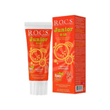 ROCS Junior Children's Toothpaste 60ml - Natural & Fruit-Flavored for Kids Aged 6-12
