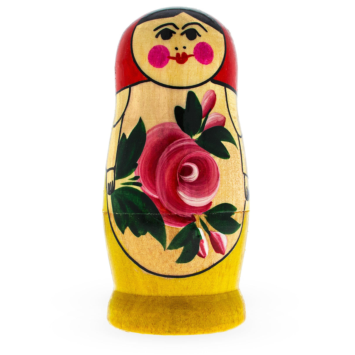 Set of 4 Semenov Style Red Scarf Wooden Nesting Dolls