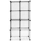 Estanterías modulares de rejilla de 8 cubos DIY