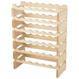 Botellero modular apilable de madera con capacidad para 36 botellas, sin bamboleo