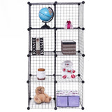Estanterías modulares de rejilla de 8 cubos DIY