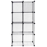 Estanterías modulares de rejilla de 8 cubos DIY