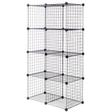 Estanterías modulares de rejilla de 8 cubos DIY