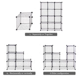 Estanterías modulares de rejilla de 8 cubos DIY