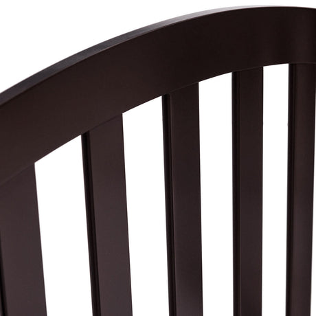 Barrera de seguridad de madera plegable y autónoma para mascotas, de 24 pulgadas y 2 paneles configurables con parte superior arqueada - Marrón