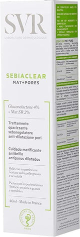 SVR Sebiaclear Mat Pores: Oil Control Matte Moisturizing Cream | Pore Minimizing, Anti-Shine Salicylic Acid & Niacinamide Cream for Oily Skin