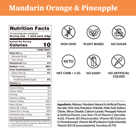 Mandarina y piña - Cero Azúcar