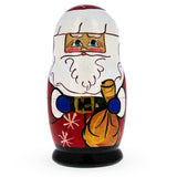 Set of 5 Santa, Snowman and Christmas Tree Wooden Nesting Dolls