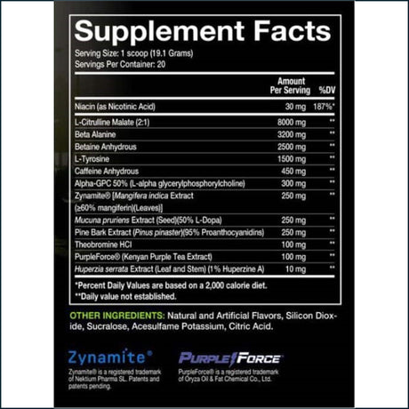 'Merica Labz Z-Bomb Pre-Workout, 20 Servings